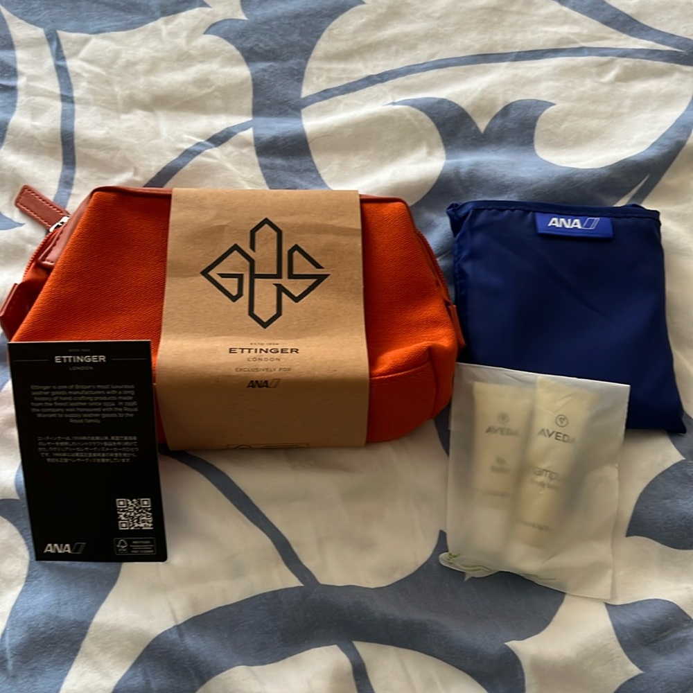 Ettinger Amenity kit exclusive for ANA business class. Brand New and sealed.